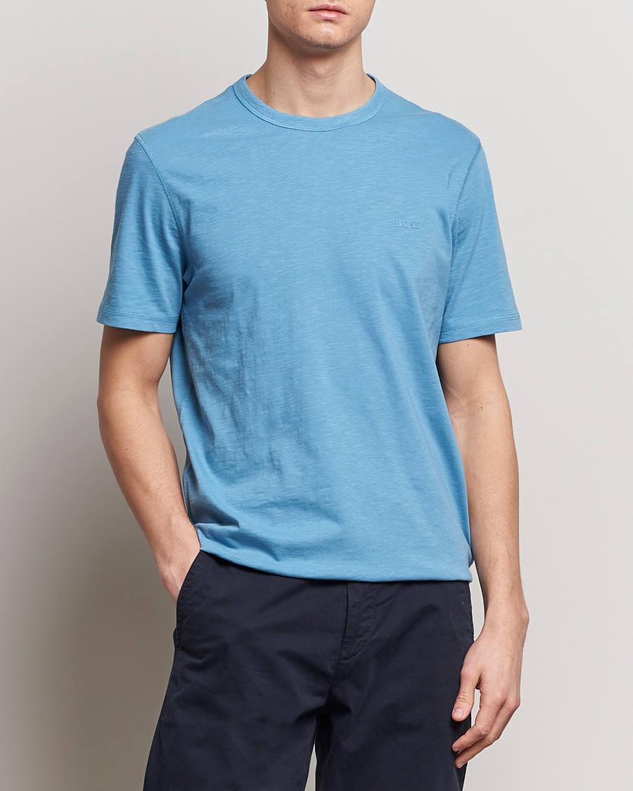 Herre | Kortærmede t-shirts | BOSS ORANGE | Tegood Crew Neck T-Shirt Open Blue