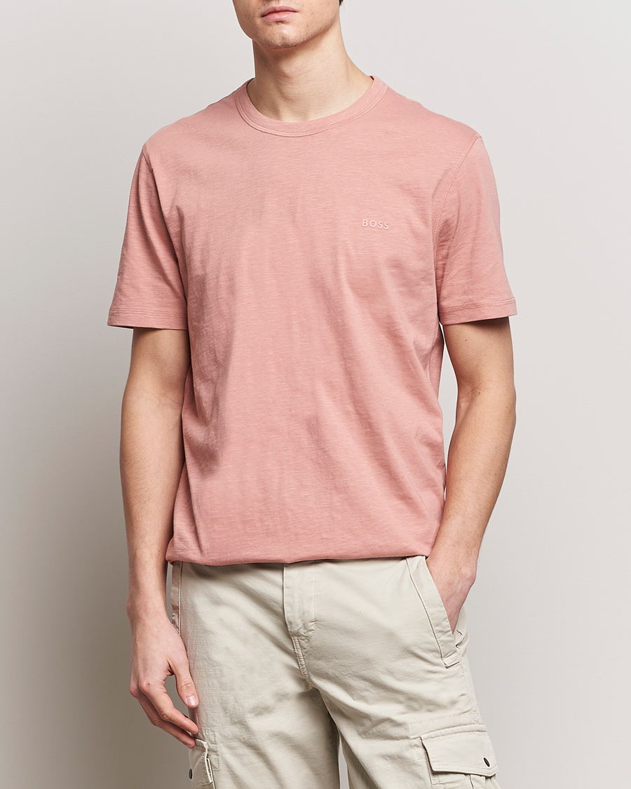 Herre | Kortærmede t-shirts | BOSS ORANGE | Tegood Crew Neck T-Shirt Open Pink