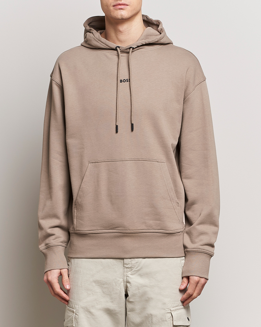 Herre | Udsalg tøj | BOSS ORANGE | WeSmall Logo Hoodie Open Brown