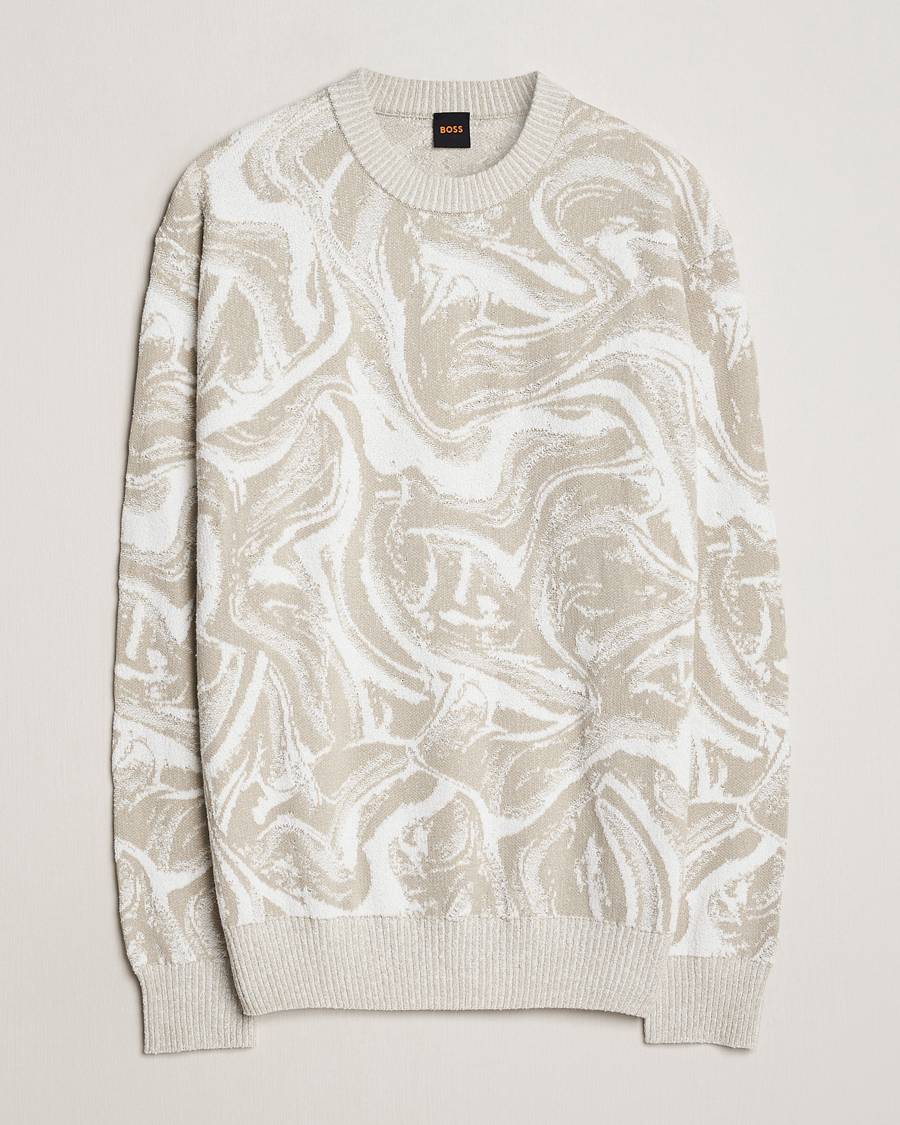Herre |  | BOSS ORANGE | Kliam Printed Sweatshirt Light Beige