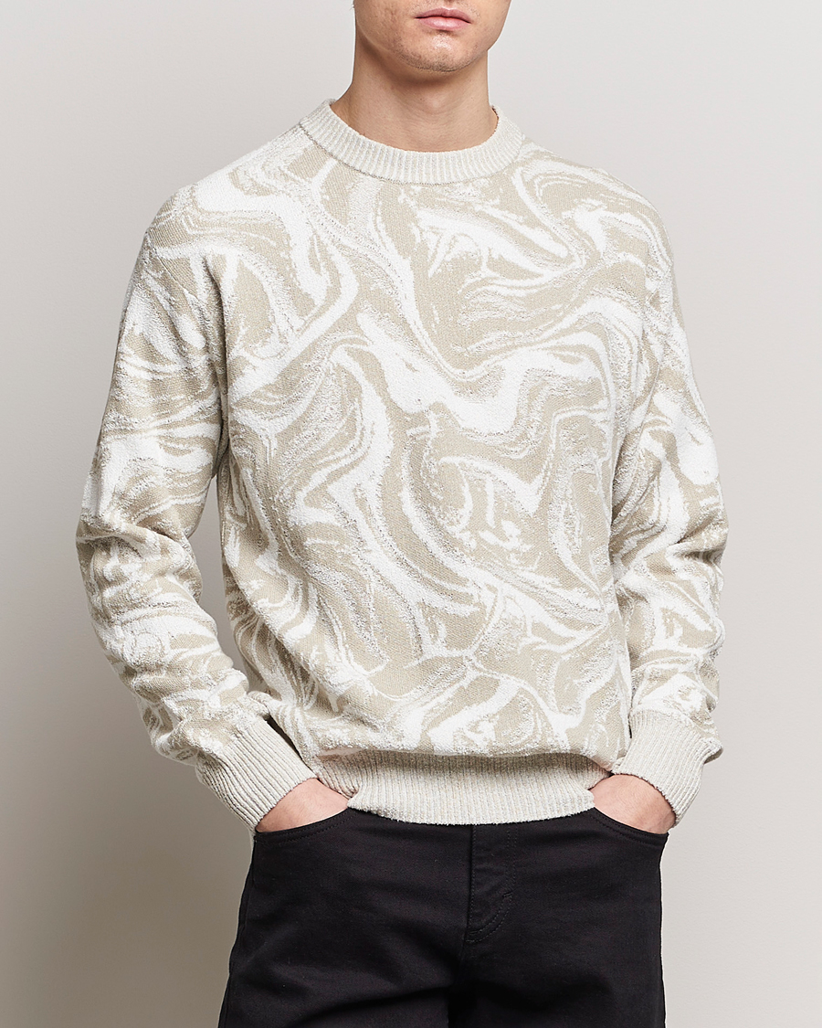 Herre | Trøjer | BOSS ORANGE | Kliam Printed Sweatshirt Light Beige