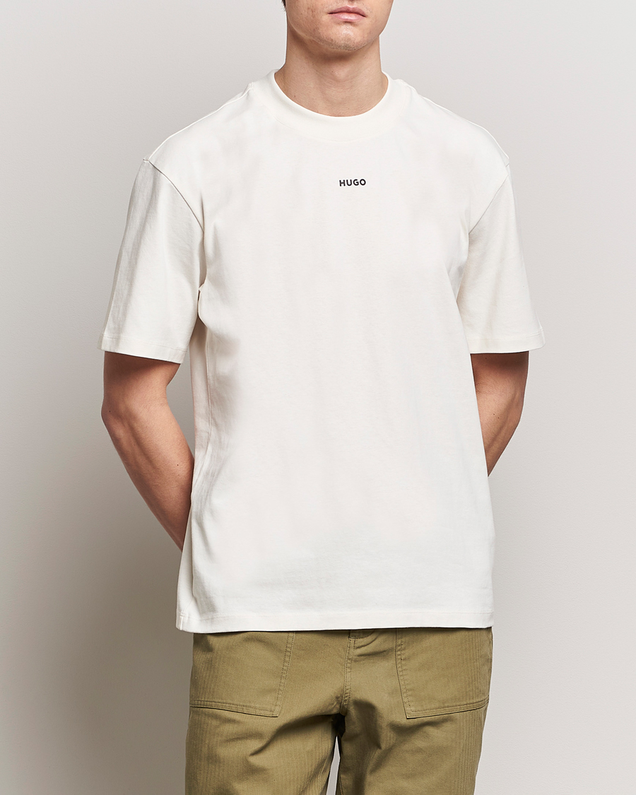 Herre | T-Shirts | HUGO | Dapolino Crew Neck T-Shirt Open White