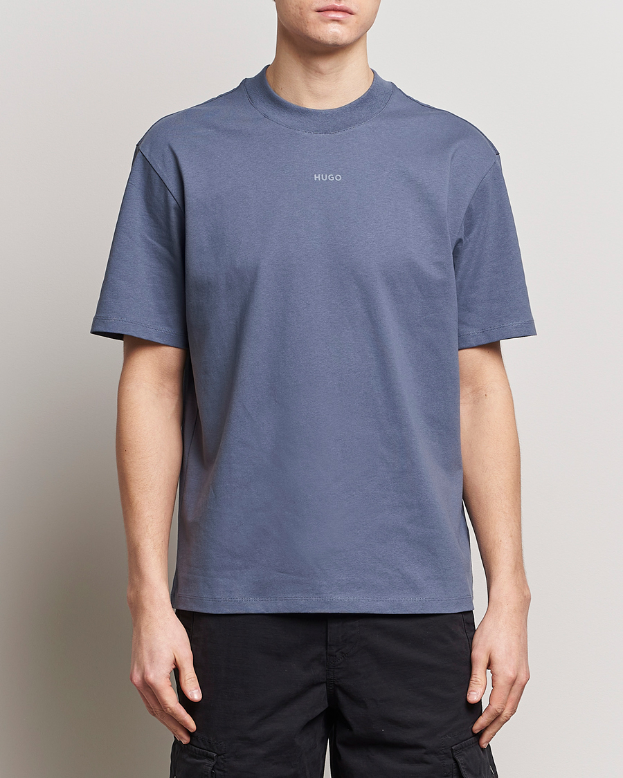 Herre | Tøj | HUGO | Dapolino Crew Neck T-Shirt Open Blue