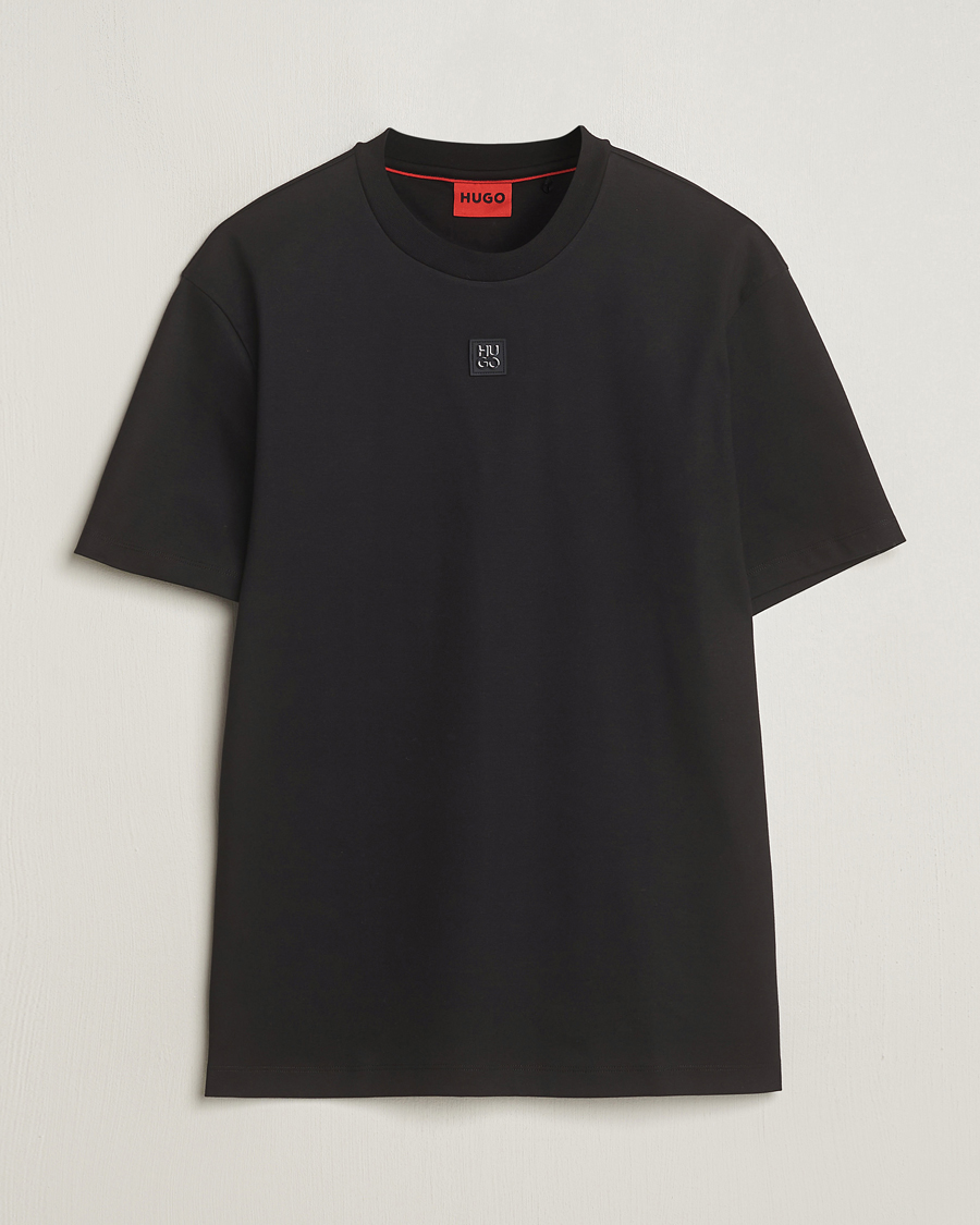 Herre | T-Shirts | HUGO | Dalile Logo Crew Neck T-Shirt Black
