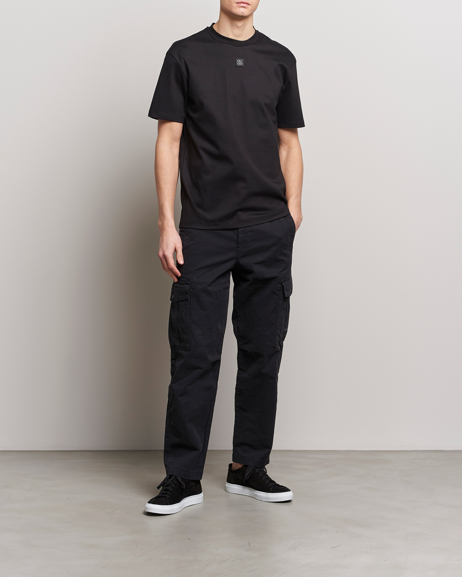 Herre | T-Shirts | HUGO | Dalile Logo Crew Neck T-Shirt Black