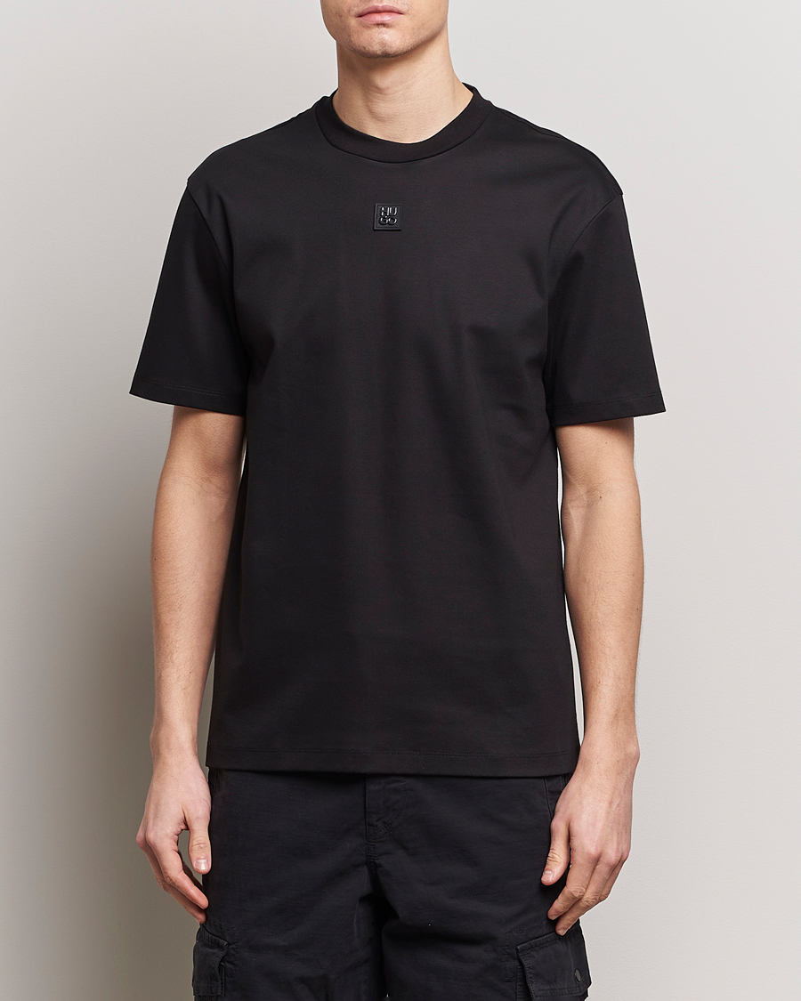 Herre | Sorte t-shirts | HUGO | Dalile Logo Crew Neck T-Shirt Black