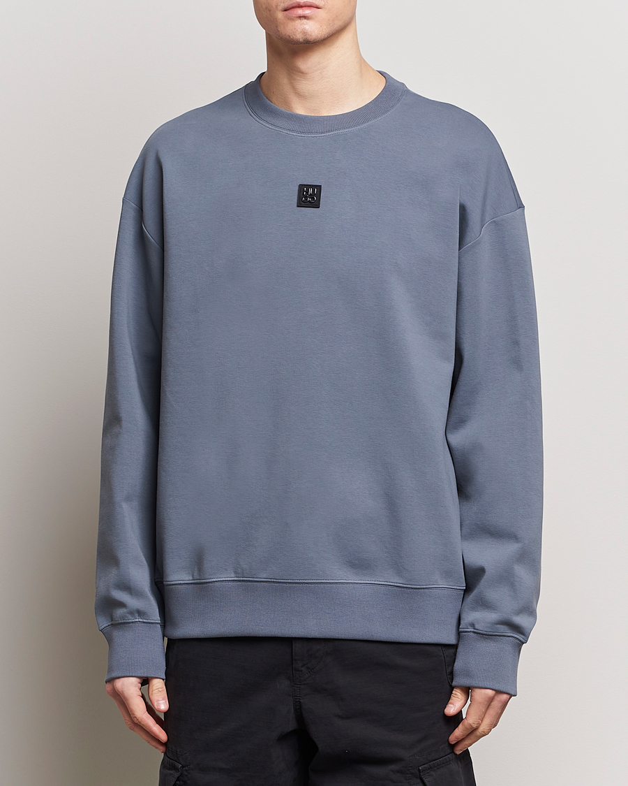 Herre | Tøj | HUGO | Dettil Logo Sweatshirt Open Blue