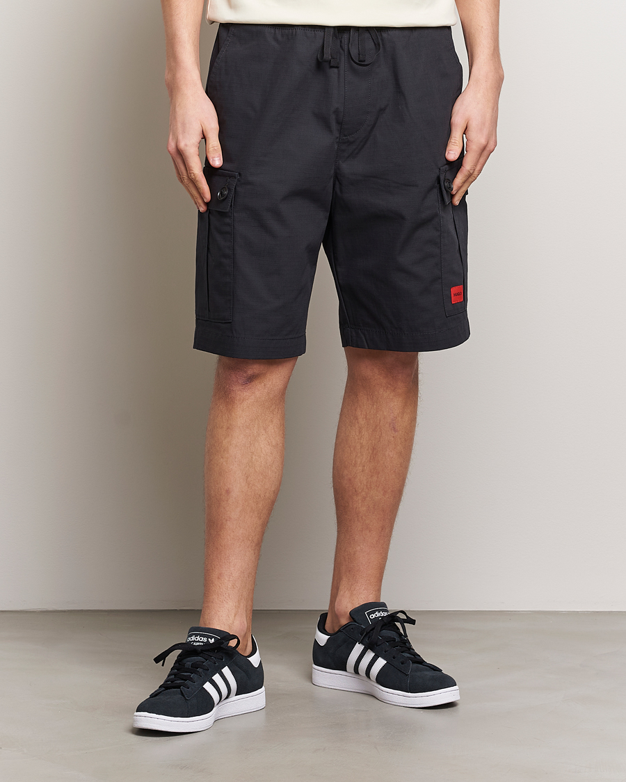 Herre | Tøj | HUGO | Garlio Cotton Cargo Shorts Black