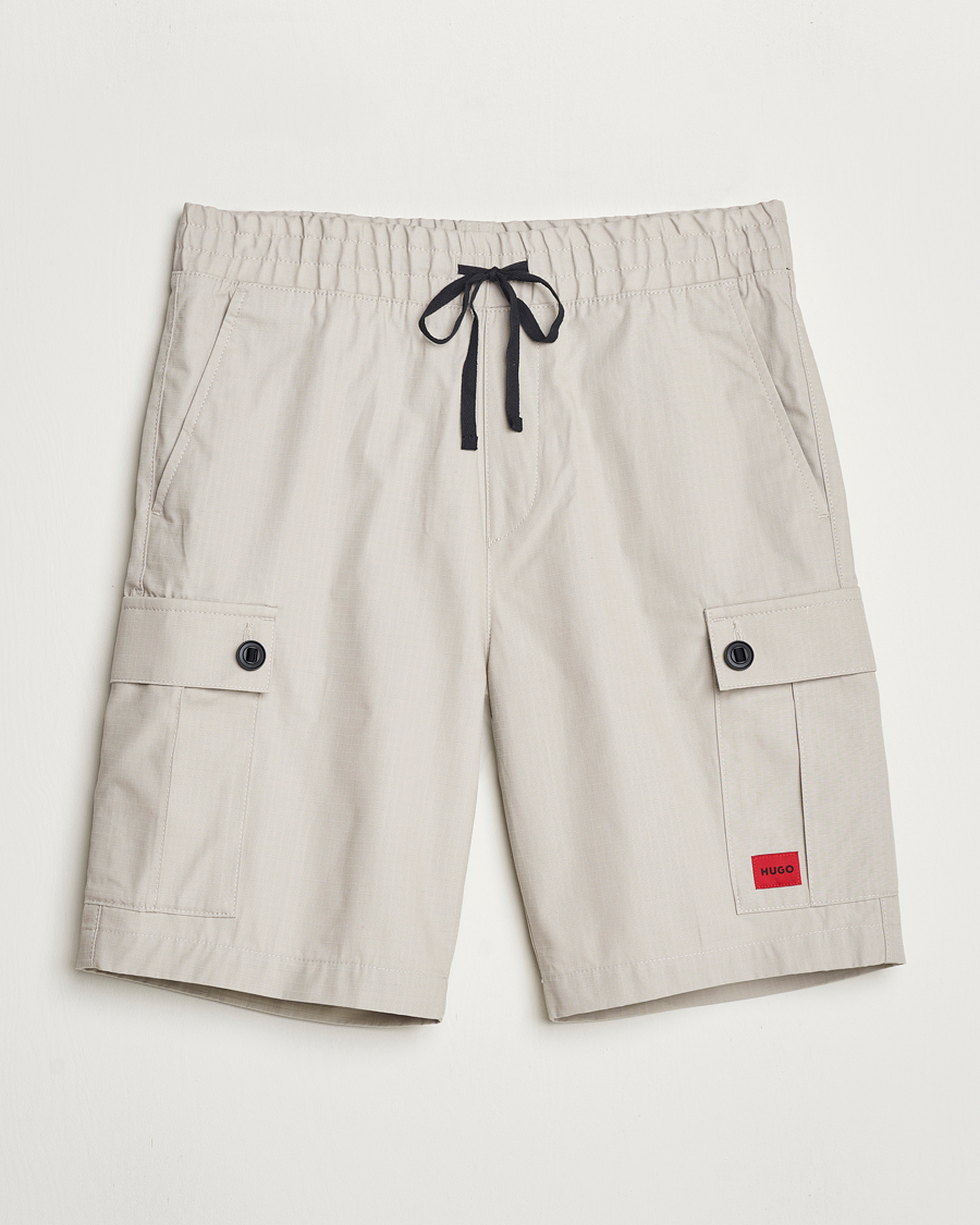 Herre | Shorts | HUGO | Garlio Cotton Cargo Shorts Light Grey