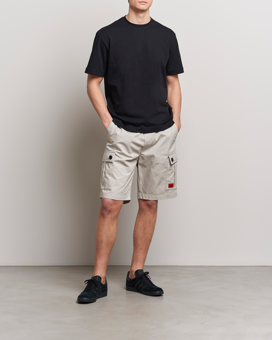 Herre |  | HUGO | Garlio Cotton Cargo Shorts Light Grey