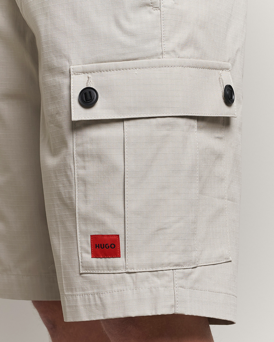 Herre | Shorts | HUGO | Garlio Cotton Cargo Shorts Light Grey
