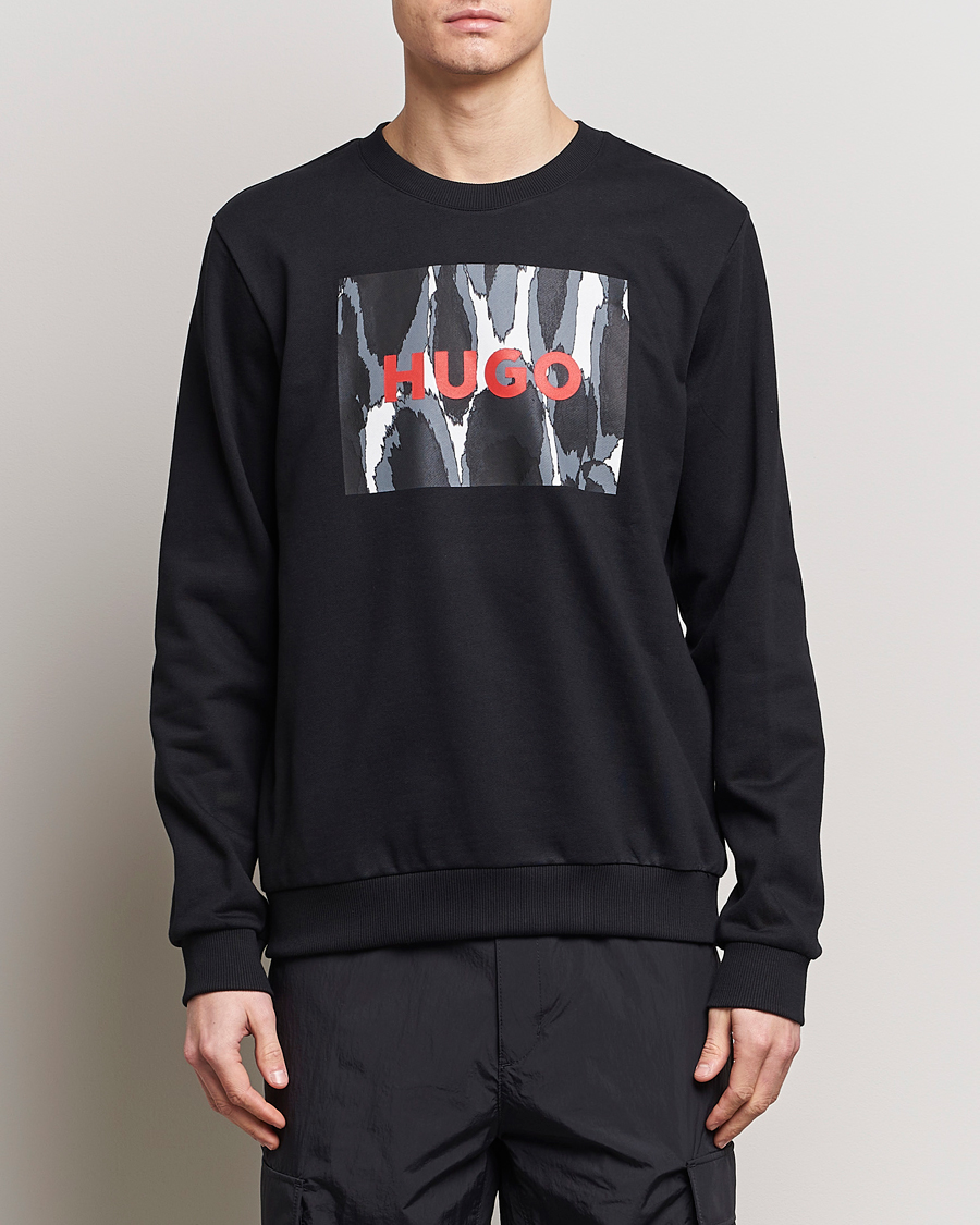 Herre | 20% udsalg | HUGO | Duragol Printed Logo Sweatshirt Black