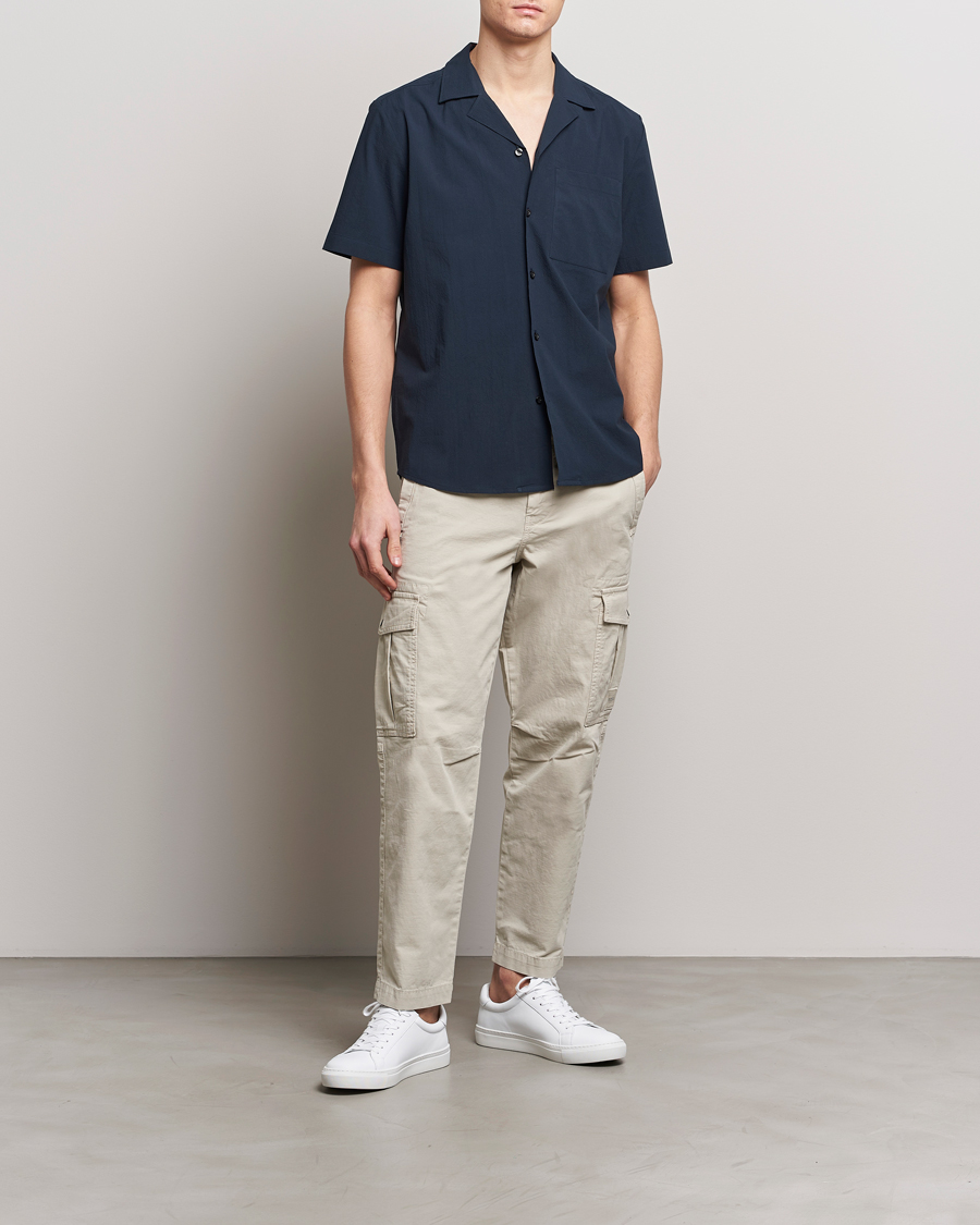 Herr |  | HUGO | Ellino Short Sleeve Shirt Dark Blue