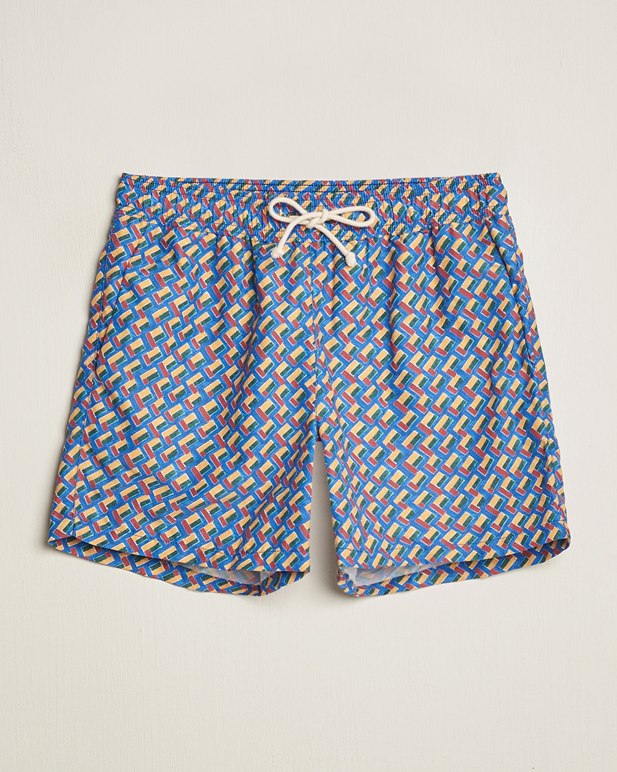 Herre | Badebukser | Ripa Ripa | Meandro Printed Swimshorts Blue