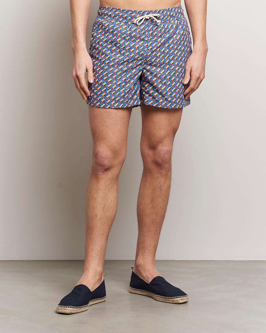 Herre | Badebukser | Ripa Ripa | Meandro Printed Swimshorts Blue