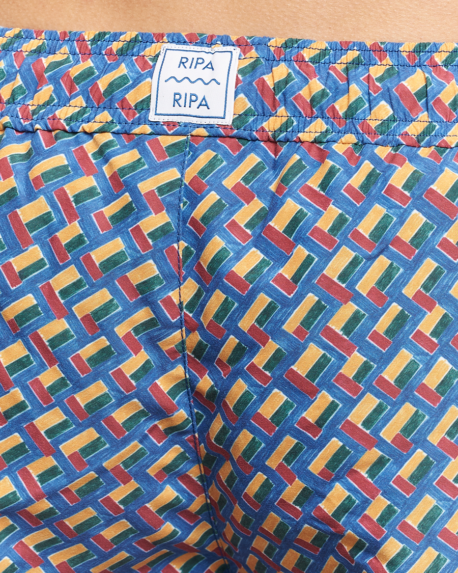 Herre | Badebukser | Ripa Ripa | Meandro Printed Swimshorts Blue
