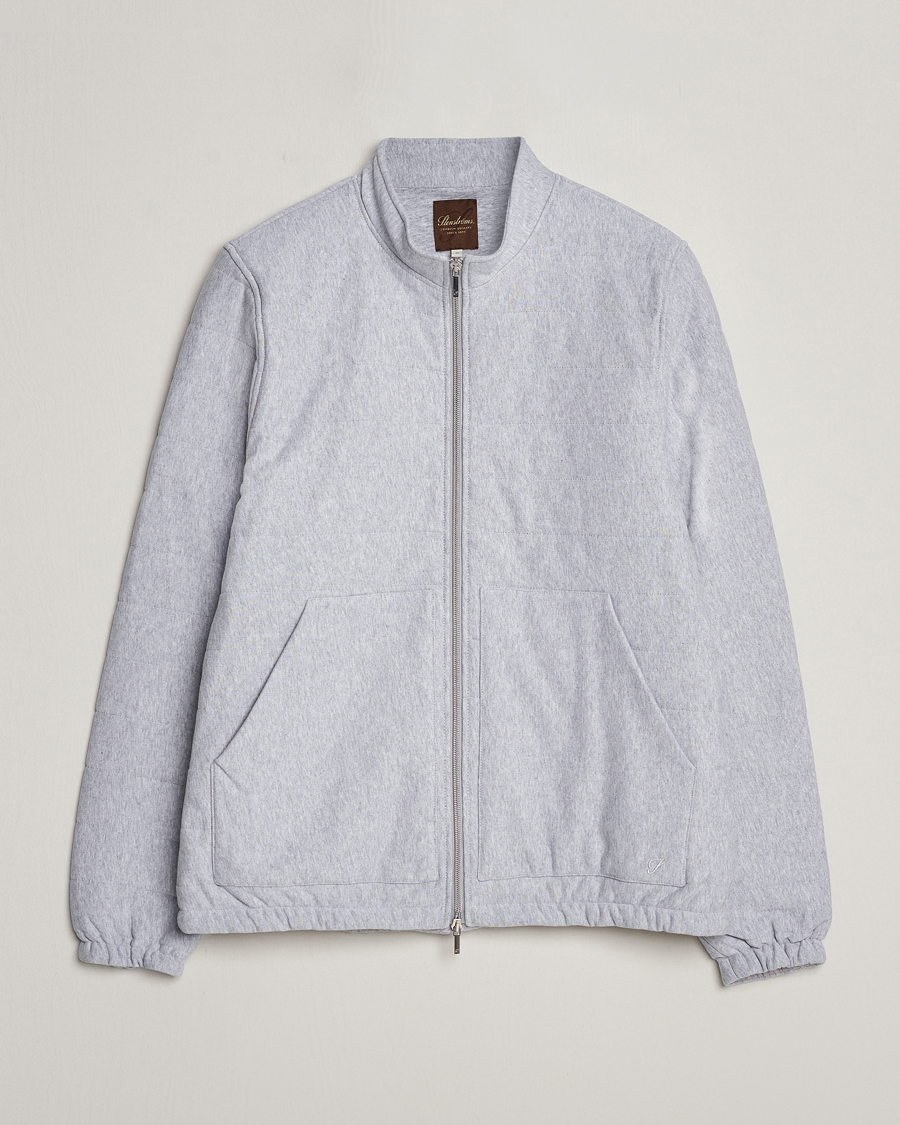 Herre |  | Stenströms | Cotton Collage Zip Jacket Grey