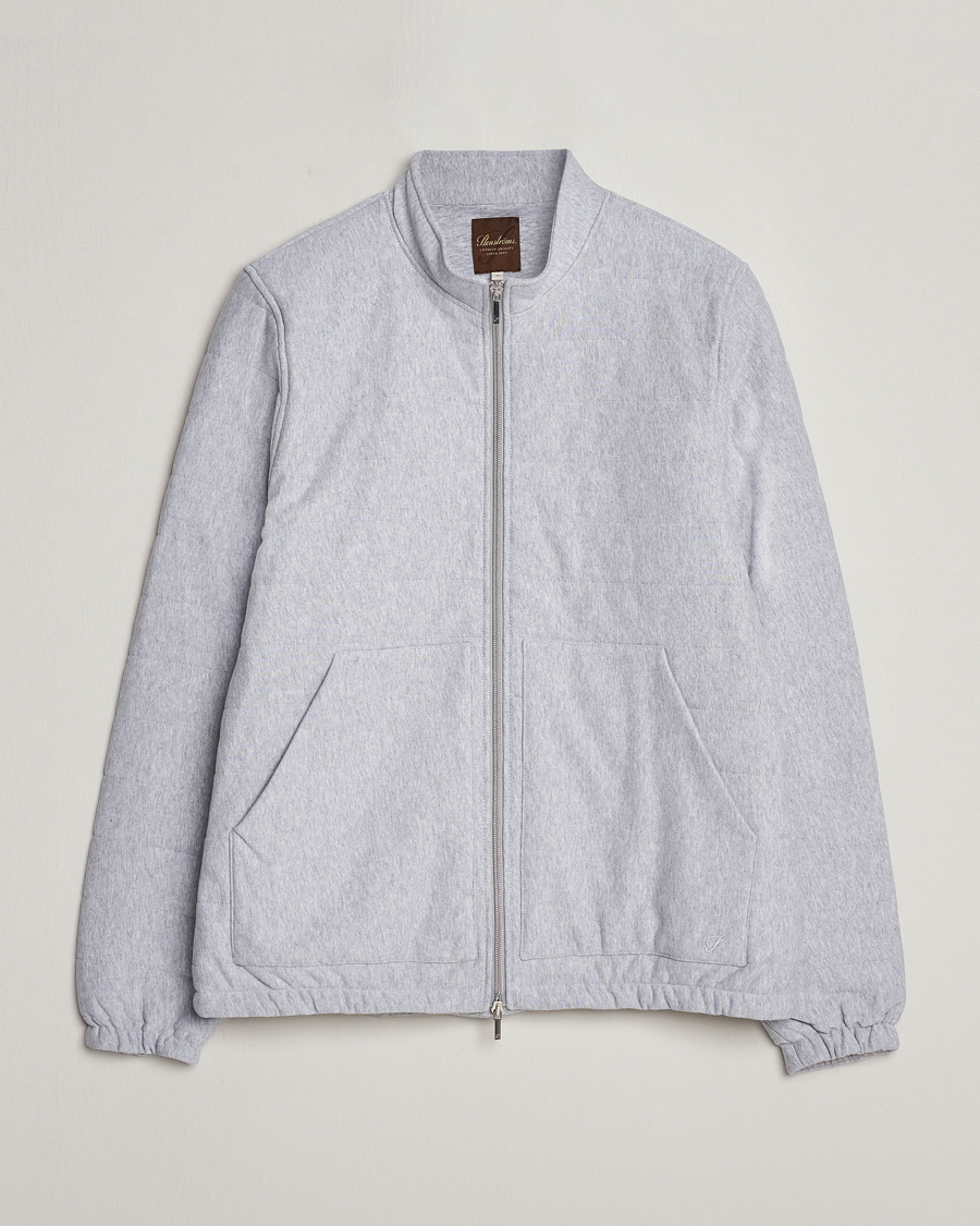Herre | Trøjer | Stenströms | Cotton Collage Zip Jacket Grey