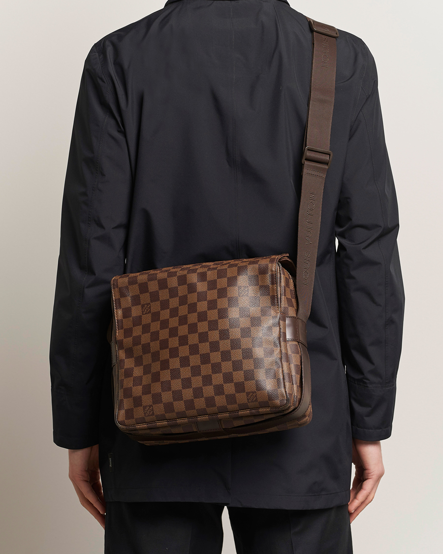 Herre | Louis Vuitton Pre-Owned Naviglio Messenger Bag Damier Ebene | Louis Vuitton Pre-Owned | Naviglio Messenger Bag Damier Ebene