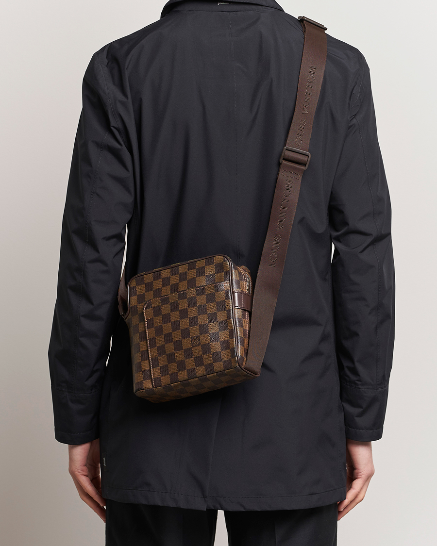 Herre | Louis Vuitton Pre-Owned Olaf Shoulder Bag Damier Ebene | Louis Vuitton Pre-Owned | Olaf Shoulder Bag Damier Ebene