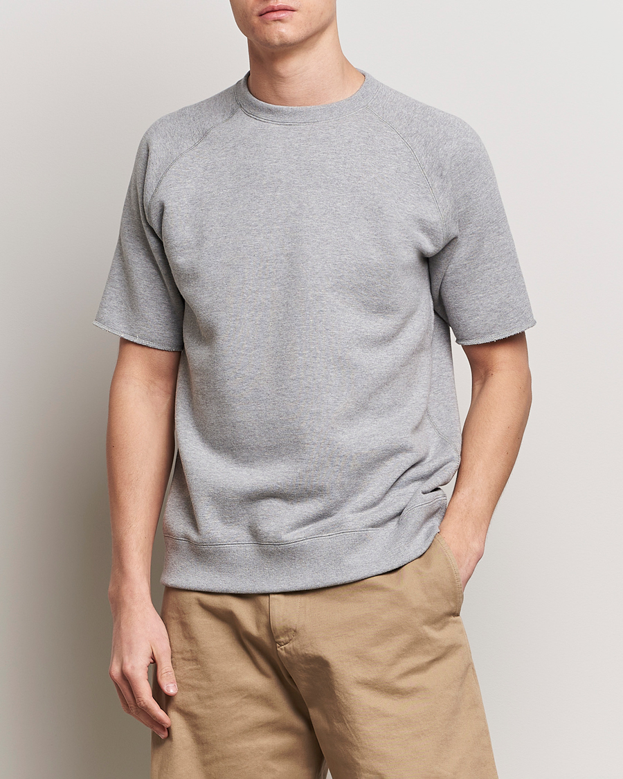Herre | Kortærmede t-shirts | BEAMS PLUS | Cut Off Sweatshirt Light Grey