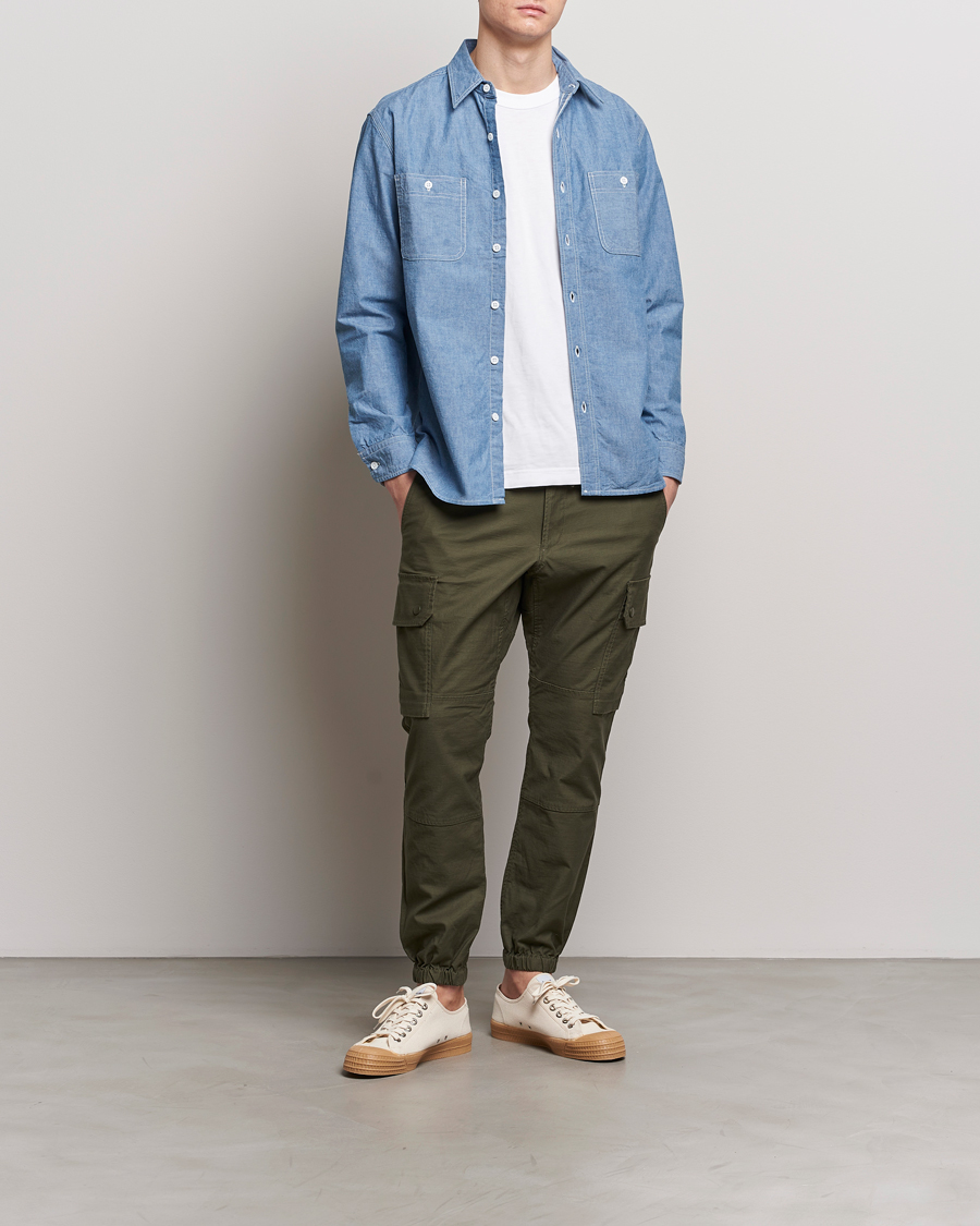 Herre | Skjorter | BEAMS PLUS | Work Chambray Overshirt Light Blue