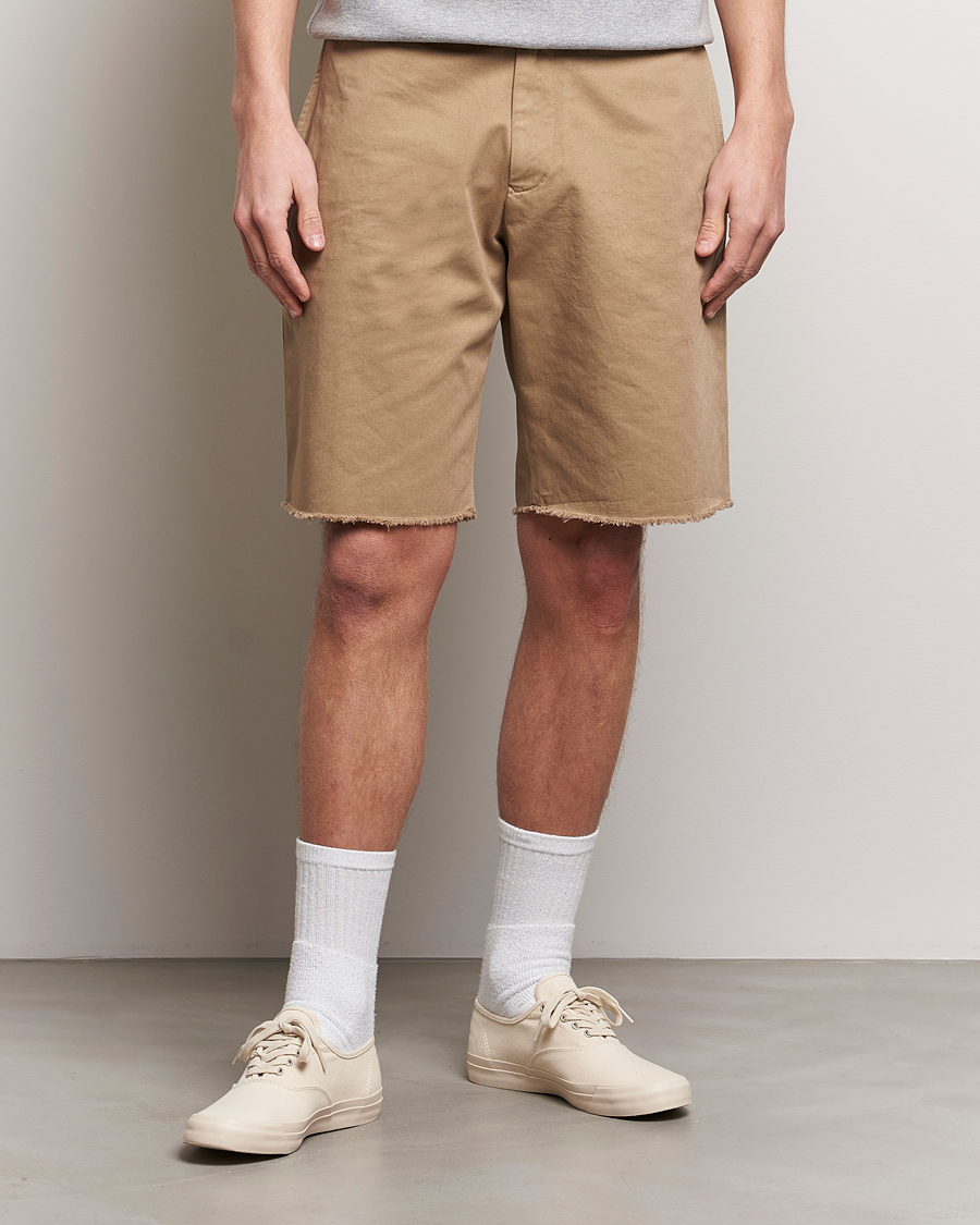 Herre | BEAMS PLUS | BEAMS PLUS | Cut Off Twill Cotton Shorts Beige