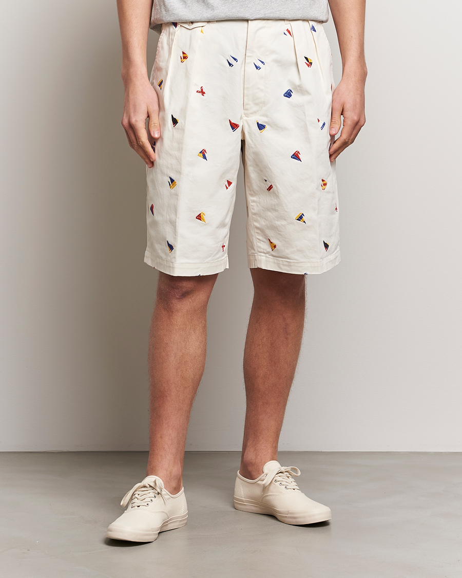 Herre | Afdelinger | BEAMS PLUS | Embroidered Shorts White