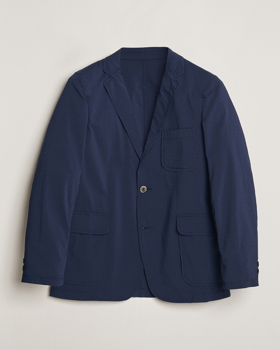 Herre | Blazere & jakker | BEAMS PLUS | Seersucker Blazer Navy