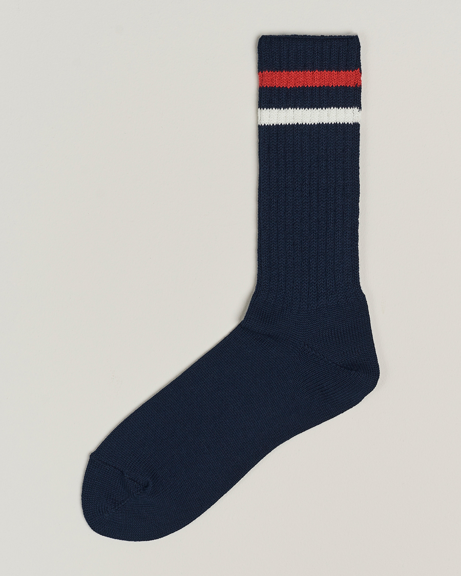 Herre | Undertøj | BEAMS PLUS | Schoolboy Socks Navy/Red