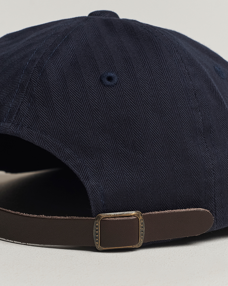 Herre | BEAMS PLUS 6 Panel Herringbone Cap Navy | BEAMS PLUS | 6 Panel Herringbone Cap Navy
