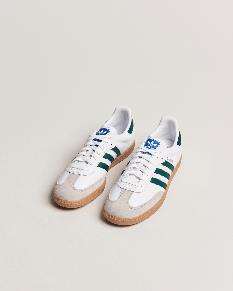 Herre | adidas Originals Samba OG Sneaker White/Green | adidas Originals | Samba OG Sneaker White/Green