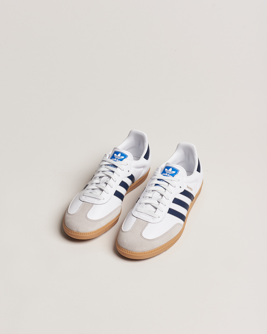 Herre | Sko i ruskind | adidas Originals | Samba OG Sneaker White/Navy