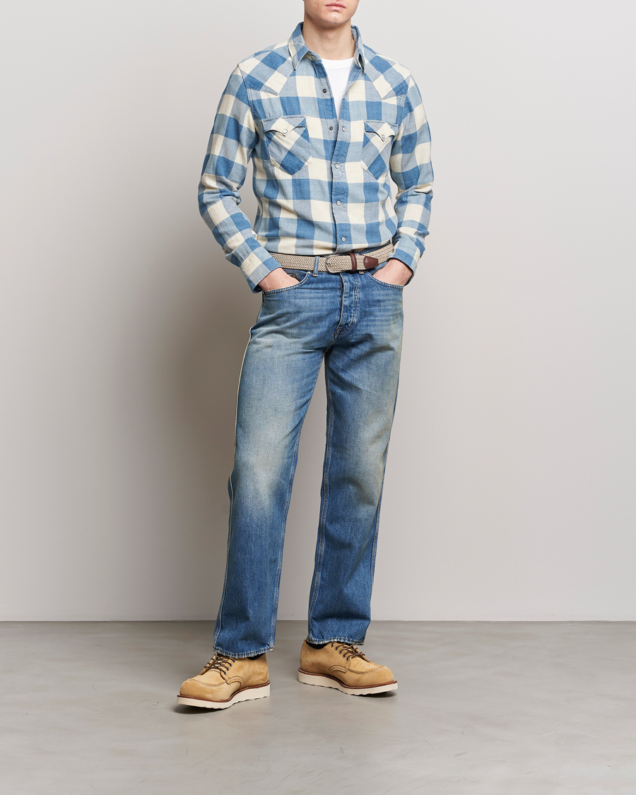 Herre | Skjorter | RRL | Buffalo Western Shirt Indigo/Cream Check