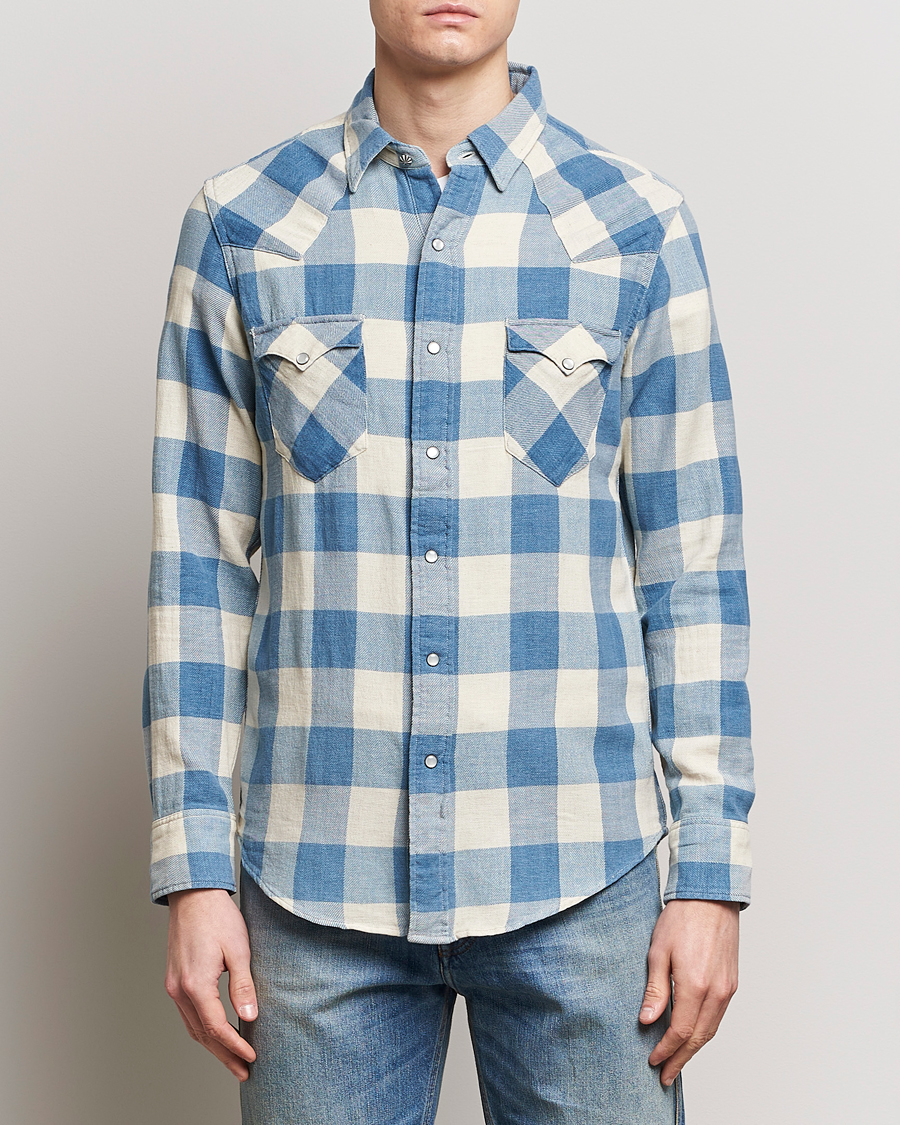 Herre | Skjorter | RRL | Buffalo Western Shirt Indigo/Cream Check
