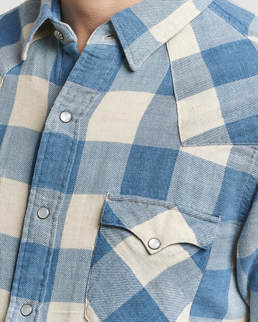Herre | Skjorter | RRL | Buffalo Western Shirt Indigo/Cream Check