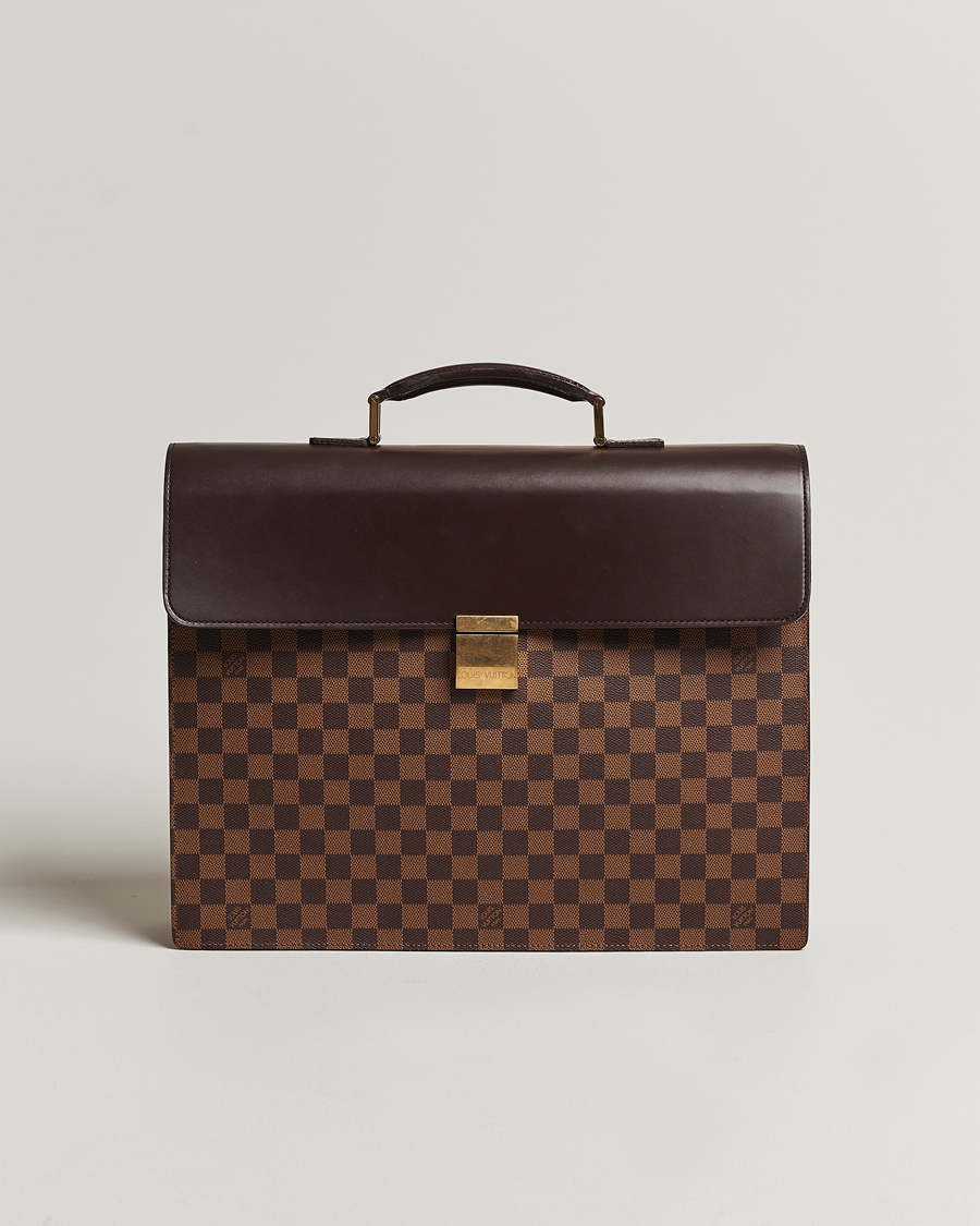 Herre | Louis Vuitton Pre-Owned Altona Briefcase Damier Ebene | Louis Vuitton Pre-Owned | Altona Briefcase Damier Ebene