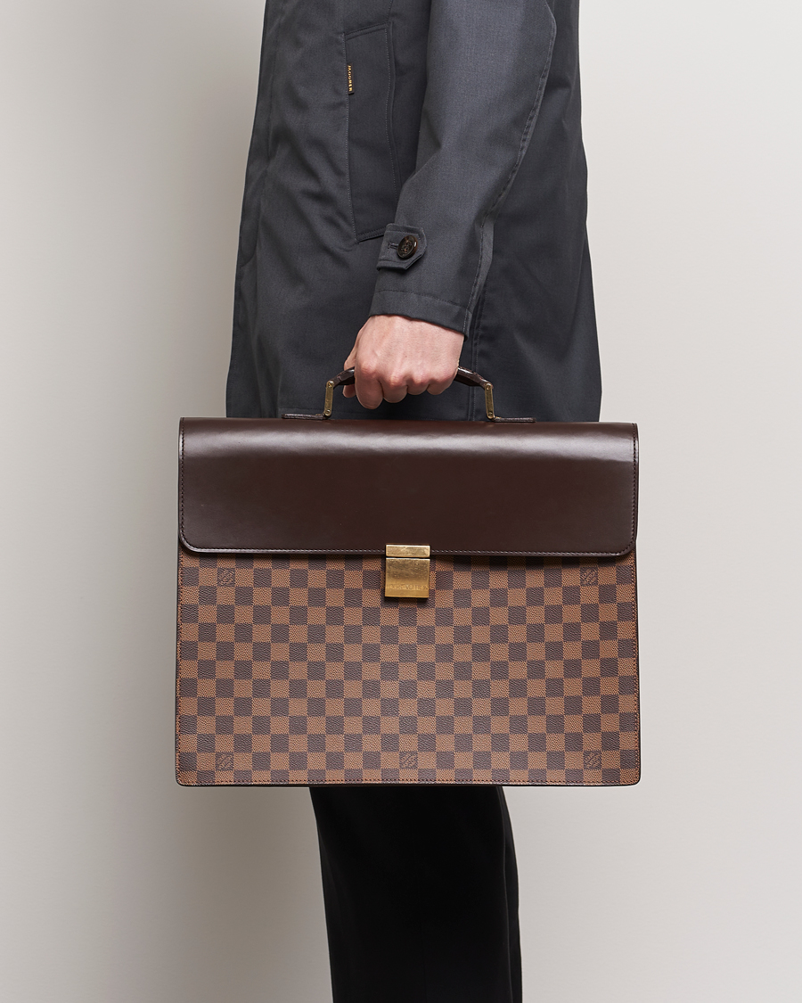 Herre | Louis Vuitton Pre-Owned Altona Briefcase Damier Ebene | Louis Vuitton Pre-Owned | Altona Briefcase Damier Ebene
