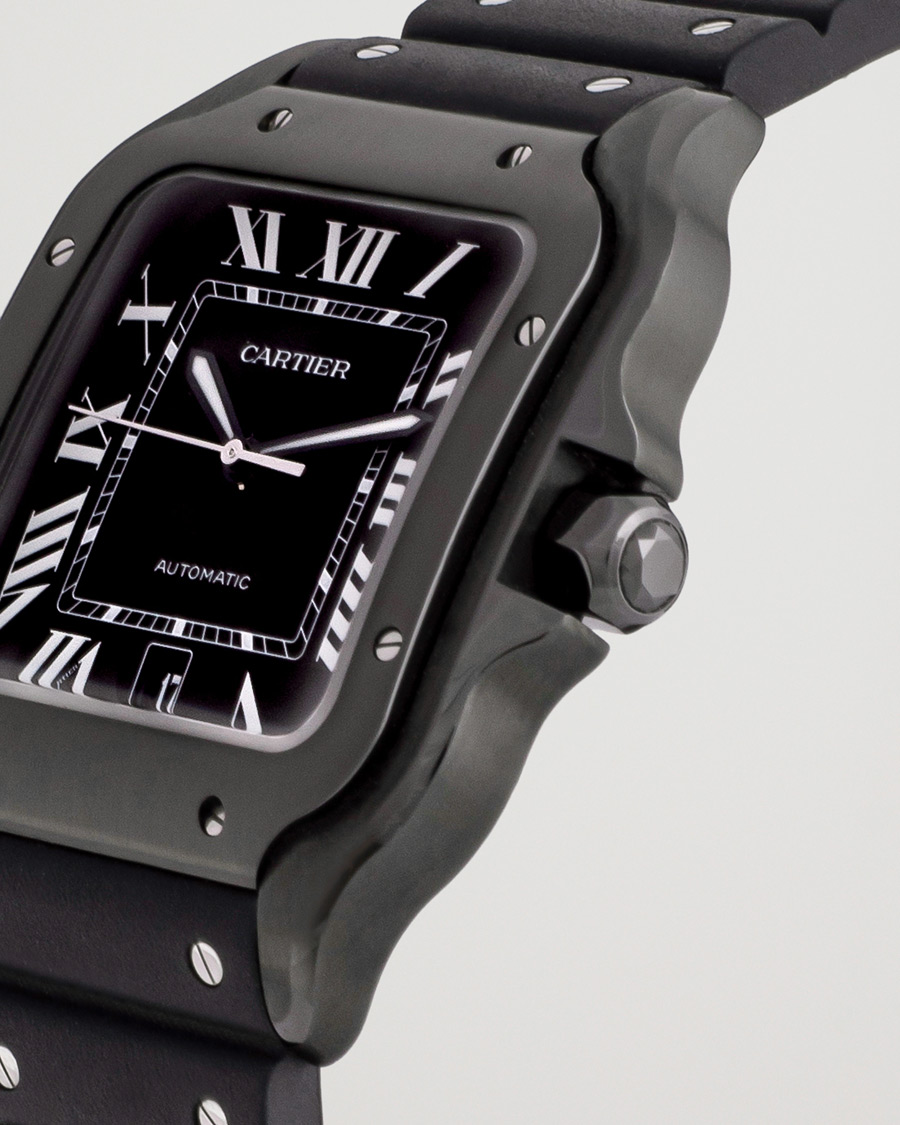 Herre | Cartier Pre-Owned Santos De Cartier Steel WSSA0039 Black | Cartier Pre-Owned | Santos De Cartier Steel WSSA0039 Black