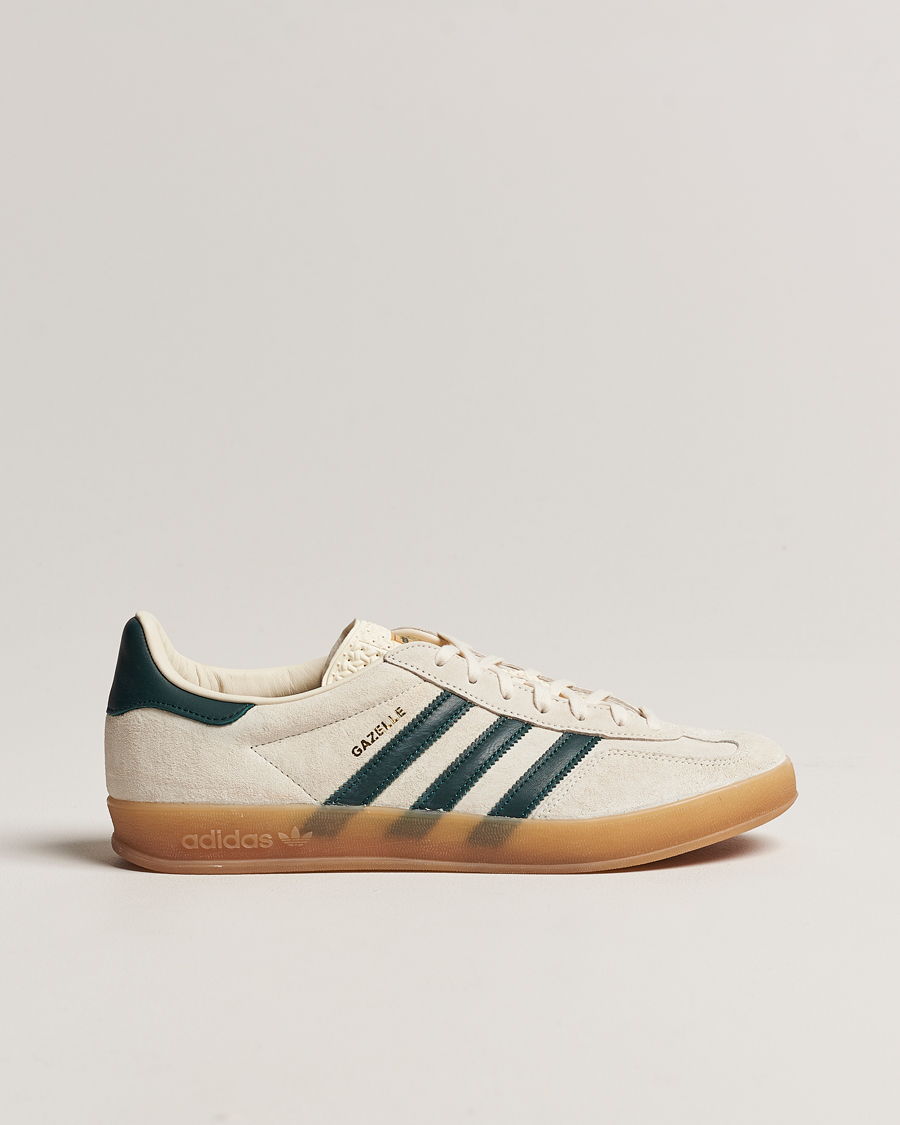 Herre | adidas Originals Gazelle Indoor Sneaker White/Green | adidas Originals | Gazelle Indoor Sneaker White/Green