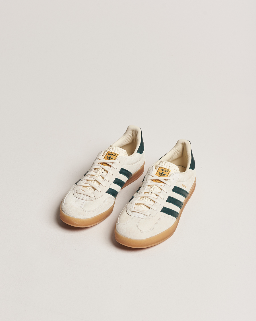 Herre | adidas Originals Gazelle Indoor Sneaker White/Green | adidas Originals | Gazelle Indoor Sneaker White/Green