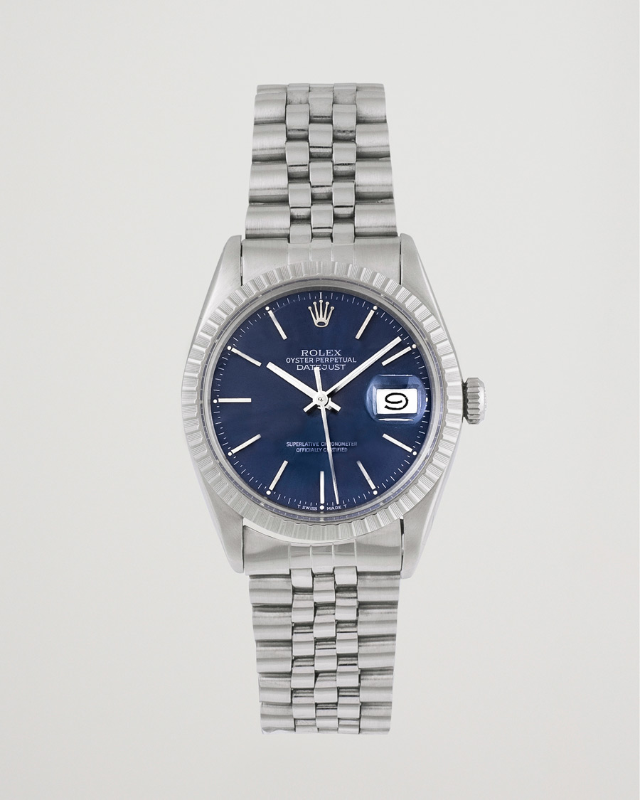 Herre | Rolex Pre-Owned Datejust 16030 Oyster Perpetual Blue Silver | Rolex Pre-Owned | Datejust 16030 Oyster Perpetual Blue Silver