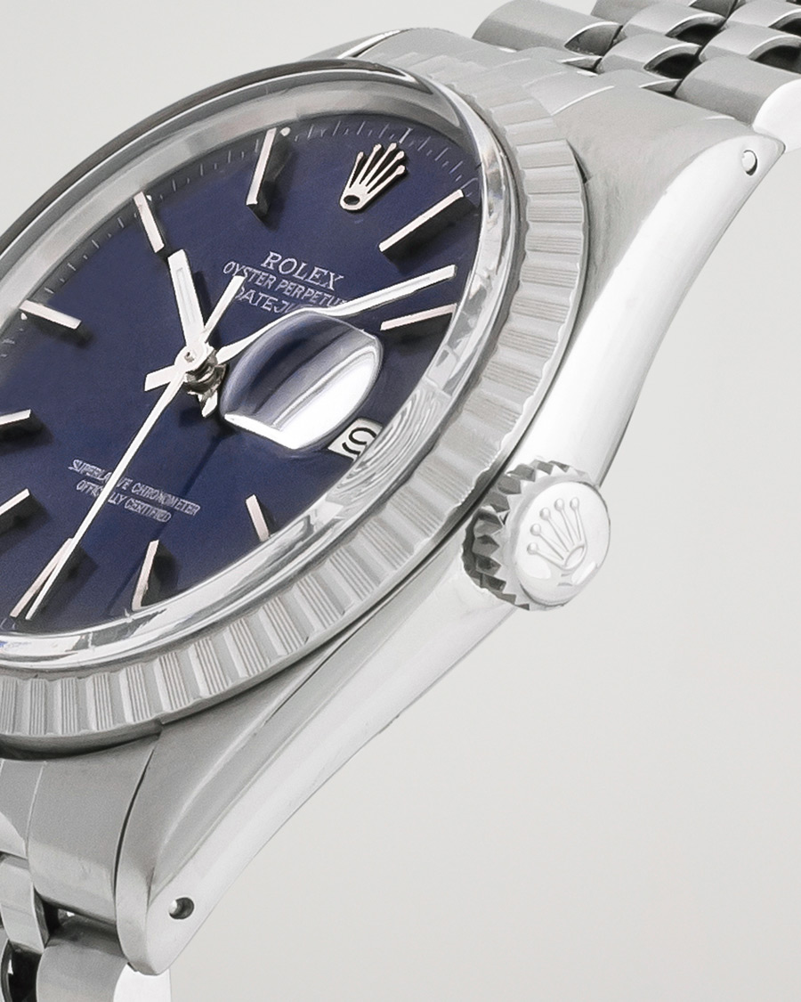 Herre | Rolex Pre-Owned Datejust 16030 Oyster Perpetual Blue Silver | Rolex Pre-Owned | Datejust 16030 Oyster Perpetual Blue Silver
