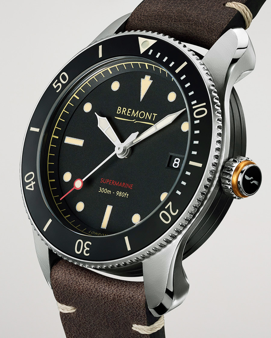 Herre | Bremont Pre-Owned S301 Supermarine 40mm Black Dial Silver | Bremont Pre-Owned | S301 Supermarine 40mm Black Dial Silver