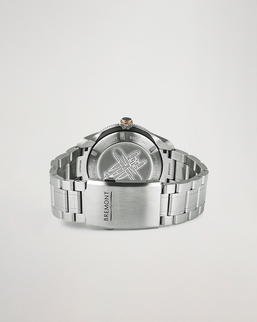 Herre | Bremont Pre-Owned S302 Supermarine GMT 40mm Steel Bracelet Silver | Bremont Pre-Owned | S302 Supermarine GMT 40mm Steel Bracelet Silver