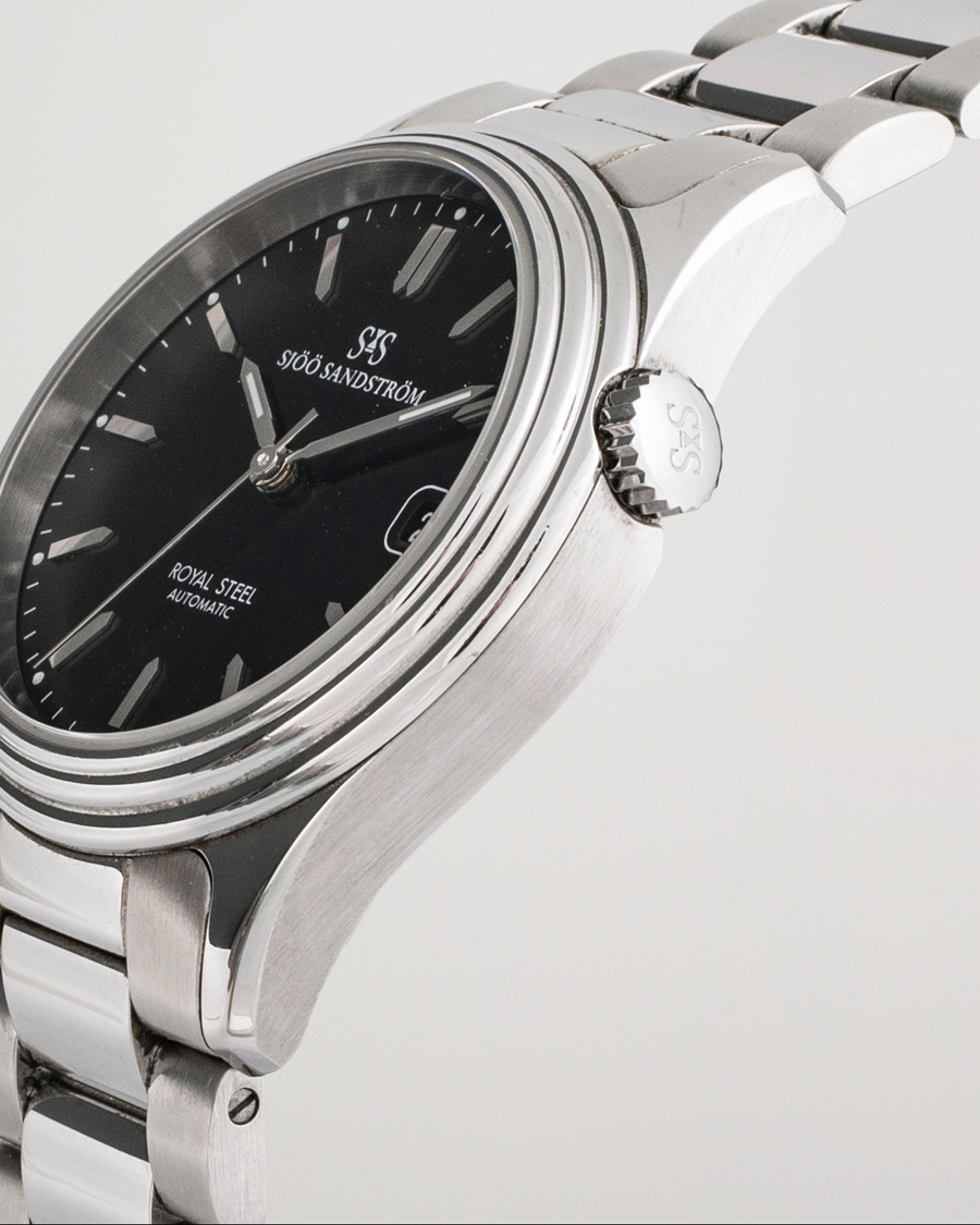 Herre | Sjöö Sandström Pre-Owned Royal Steel Classic 36mm 1636-1 Silver | Sjöö Sandström Pre-Owned | Royal Steel Classic 36mm 1636-1 Silver