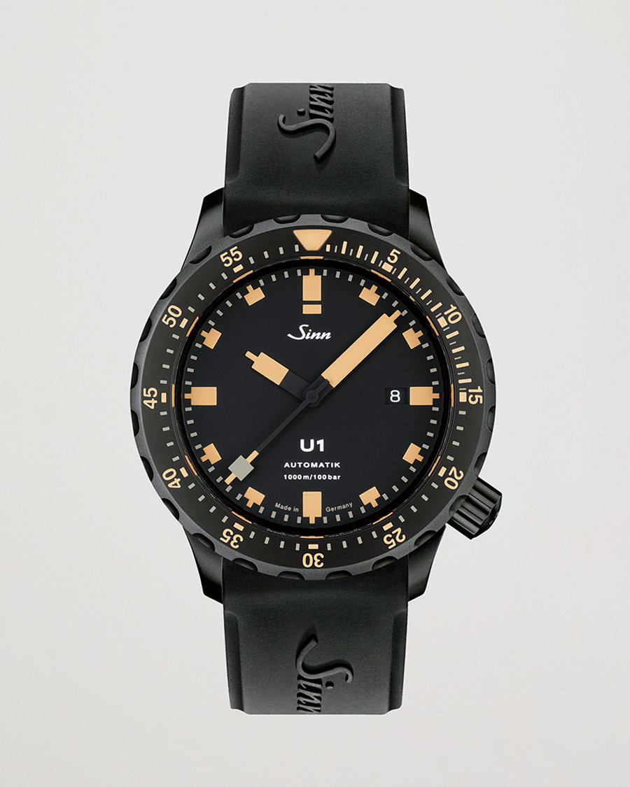 Herre | Sinn Pre-Owned U1 Black Hard Coating Diving Watch Silver | Sinn Pre-Owned | U1 Black Hard Coating Diving Watch Silver