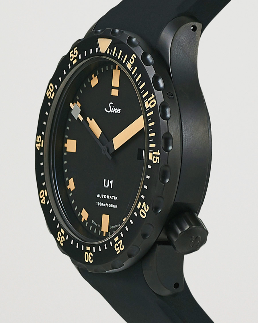 Herre | Sinn Pre-Owned U1 Black Hard Coating Diving Watch Silver | Sinn Pre-Owned | U1 Black Hard Coating Diving Watch Silver