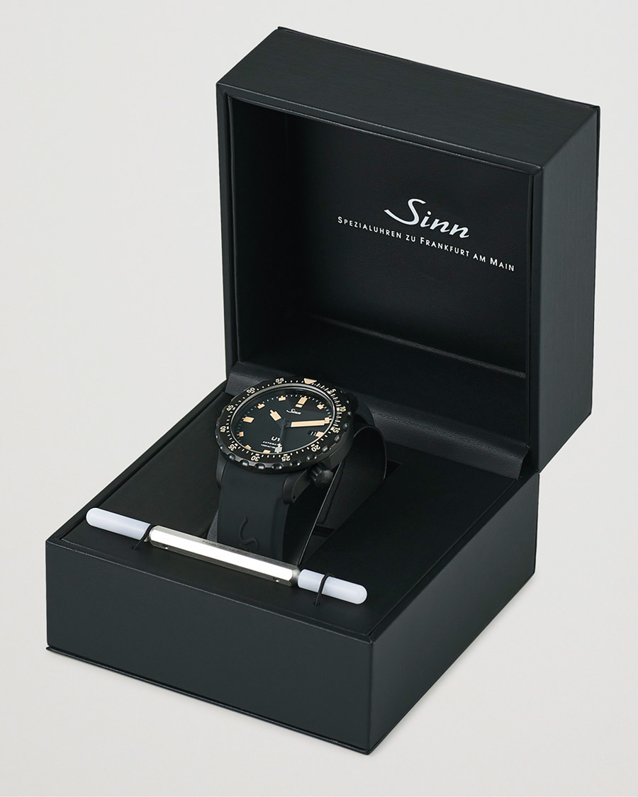 Herre | Sinn Pre-Owned U1 Black Hard Coating Diving Watch Silver | Sinn Pre-Owned | U1 Black Hard Coating Diving Watch Silver