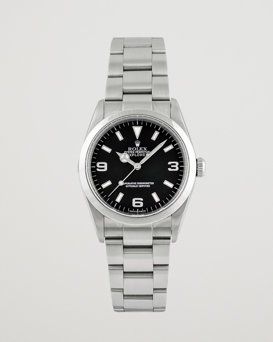 Herre | Rolex Pre-Owned Explorer 114270 Oyster Perpetual Silver | Rolex Pre-Owned | Explorer 114270 Oyster Perpetual Silver